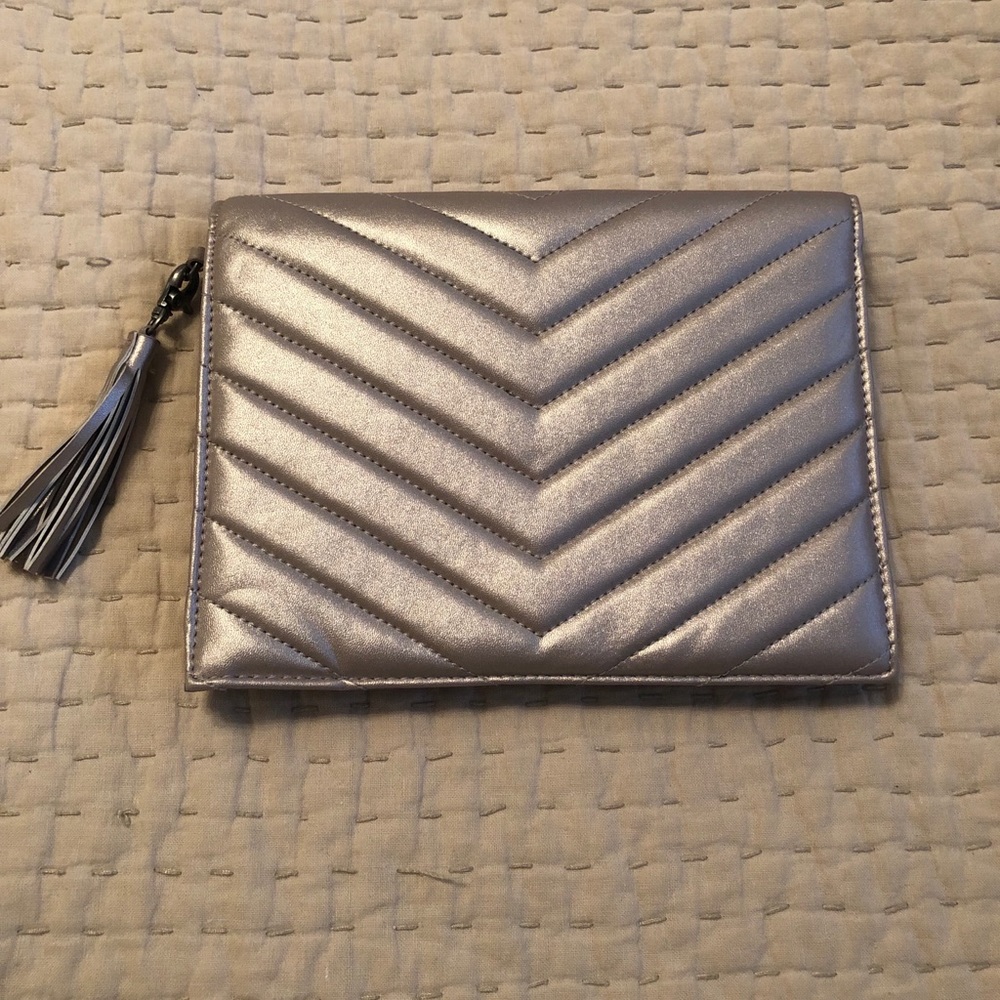 Champagne Quilted Clutch